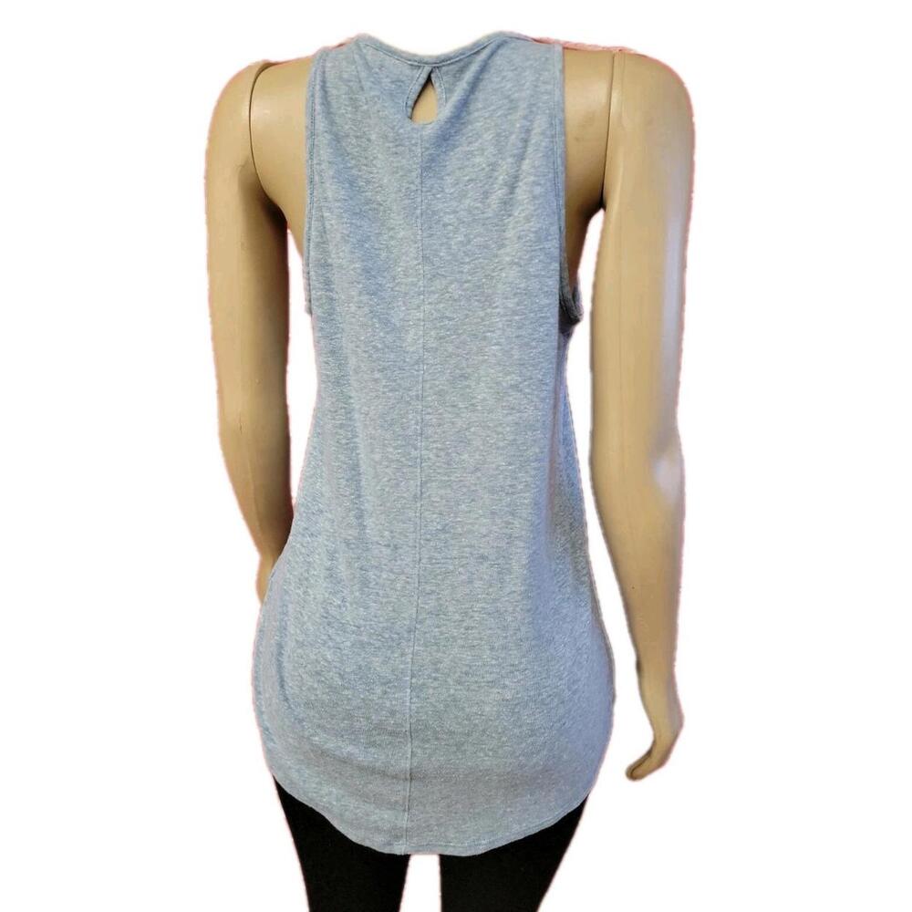 Patagonia Tank Top Womens Size L Mount Airy Flora Blue Linen  Keyhole Back  #W